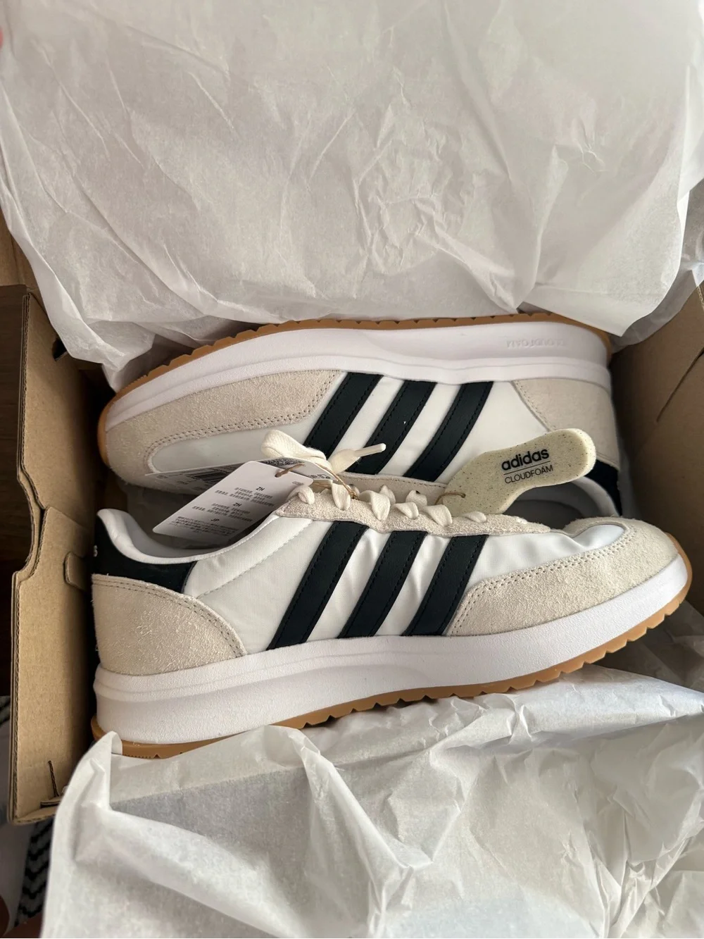adidas Run 70s 2.0 Sneakers White Black Size 8.5